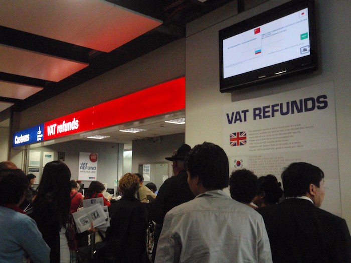 The Heathrow regular tax refund process